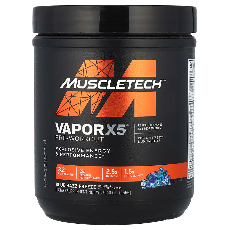 MuscleTech VaporX5 Pre‑Workout Blue Razz Freeze