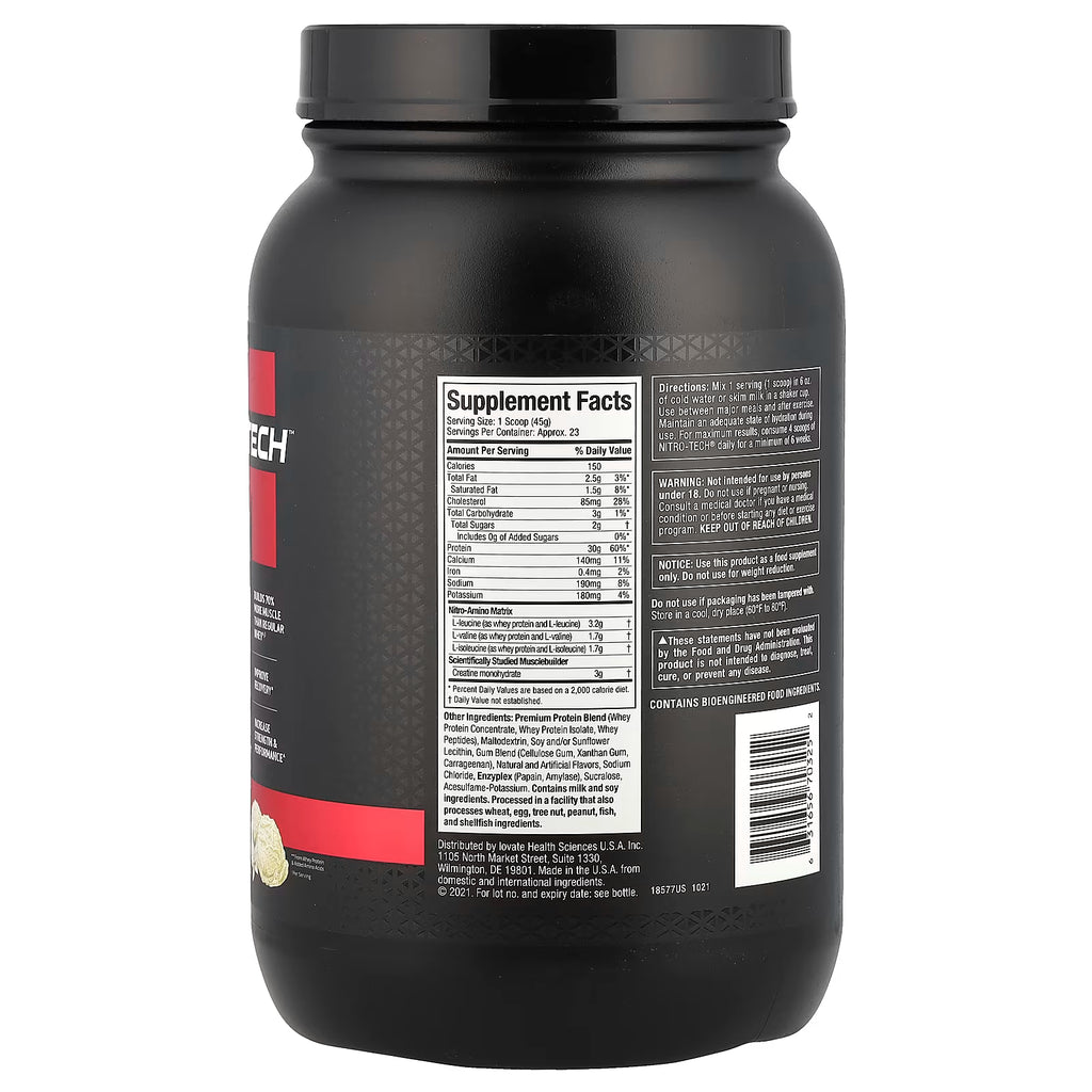 MuscleTech Nitro Tech Vanilla Cream 2.20lb